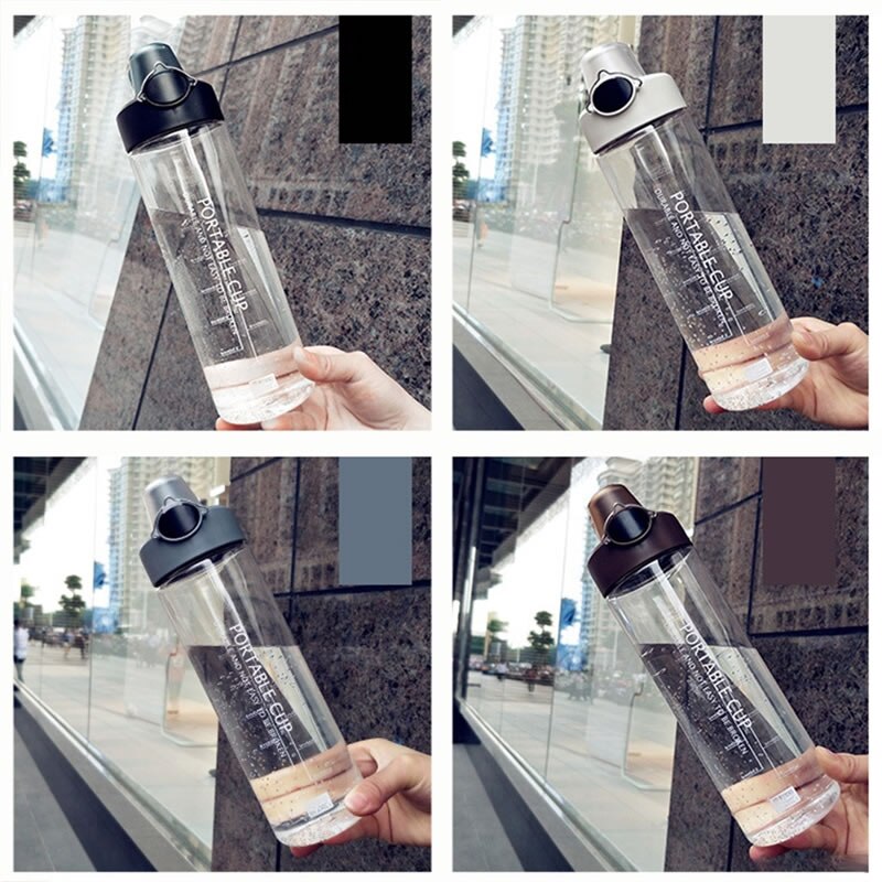 Upspirit 800mL Sport Water Bottle Plastic High Capacity Drinking Kettle Portable Outdoor Tour Hiking Protein Shaker Drinkware