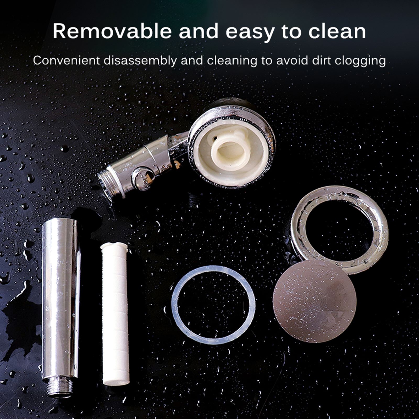 Bathroom Shower Head with High Pressure Water Saving Adjustable Showerhead with ON/Off Pause Switch and 3-Settings Control Flow