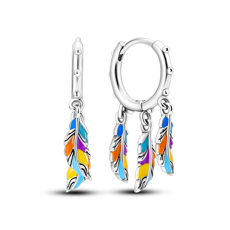 Pendientes colgantes de plata de ley 925 con símbolo de la suerte para mujer, finos de a la , accesorios de joyería elegantes: Verde