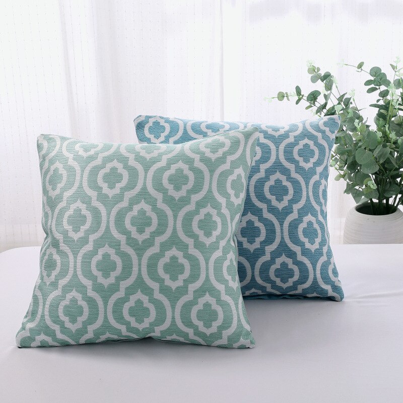 45x45cm Linen Cojines Decorative Para Sofa Geometry Pillow Covers Decorative Pillow Cover For Living Room The Plaid Pillows