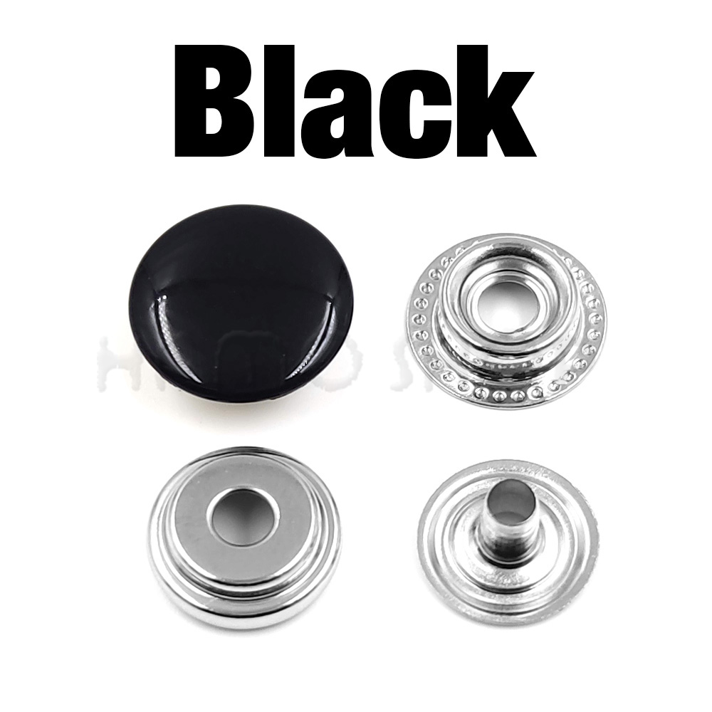 25Sets 100pcs 203/201 Metal Snap Fasteners Snaps Button Press Studs Sewing Button For DIY Clothes Garment Bag Shoes Leathercraft: 3# / Brass