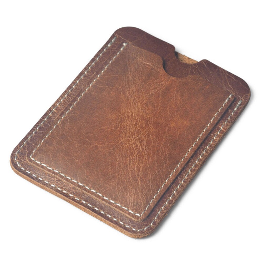 Vrouwen Mannen Bruin Kaarthouder Slim Credit Card Id-kaart Houder Case Bag Portemonnee Houder Unisex Tassen