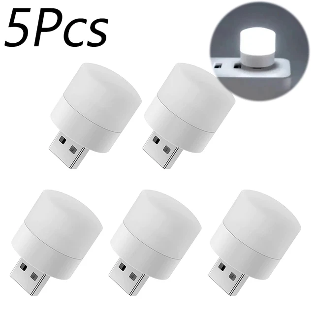 10/1Pcs Mini USB Night Light Warm White Eye Protection Book Reading Light USB Plug Computer Mobile Power Charging LED Night Lamp: Yellow