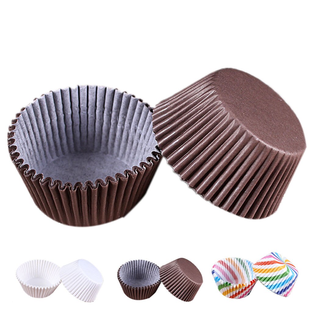 100Pcs Muffin Cupcake Paper Cups Cupcake Liner Baking Muffin Box Cup Case Party Tray Cake Decorating Tools Birthday Party Decor