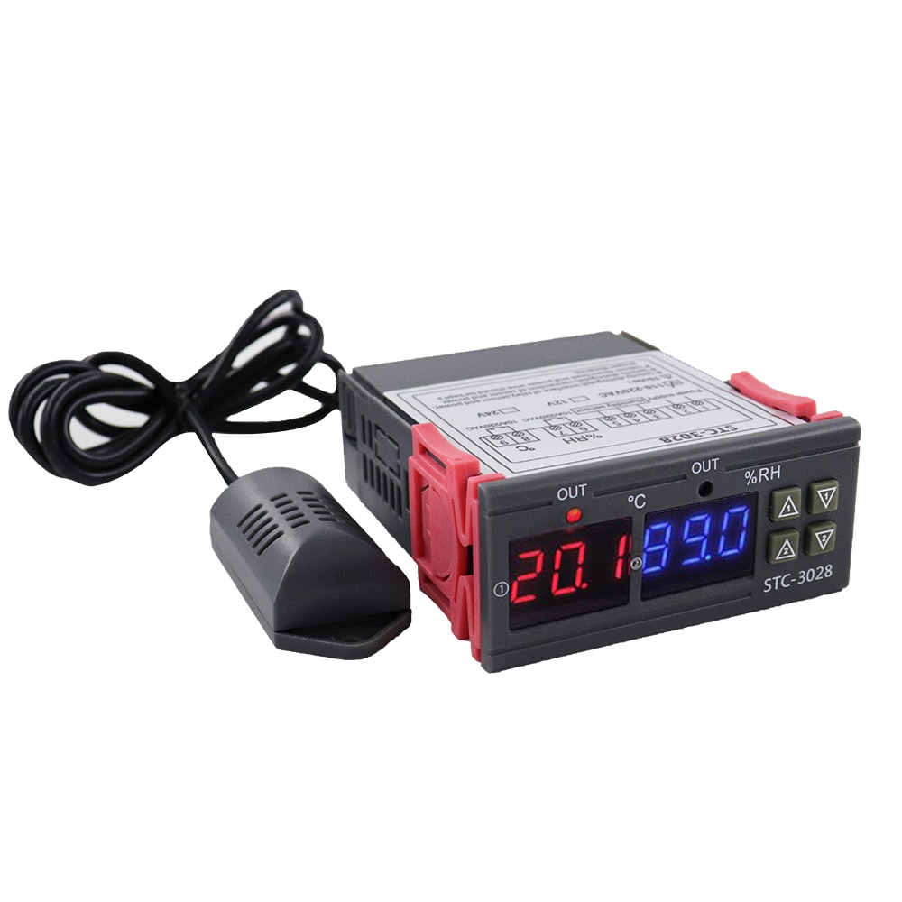 Stc -3008 digital termostat stc -3028 temperatur fugtighedsregulator termostat humidistat termometer hygrometer kontrolafbryder