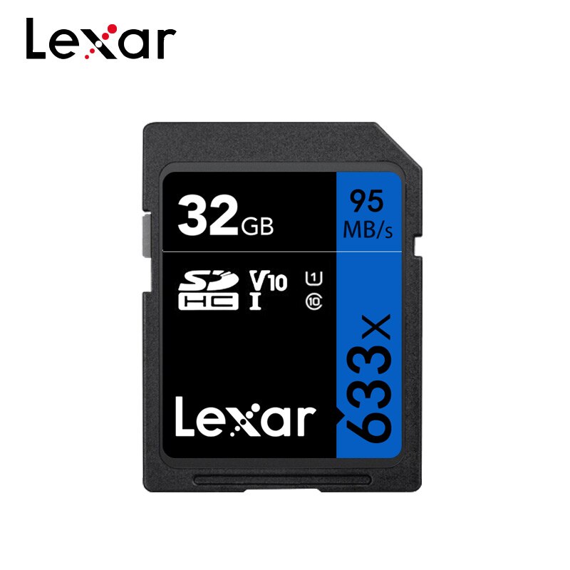 Lexar 633x Memory Card High Speed 95Mb/s 32GB Class 10 UHS-I V30 64GB 128GB U3 SD Card For 1080p HD 4K Camera