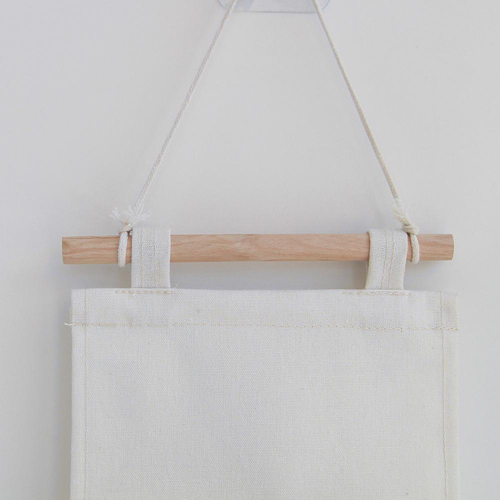 Cotton Cloth Storage Hanging Bag Over the Door Closet Organizer 3 Pockets Wall Hanging Storage Bags For Bedroom Kitchen/Bathroom