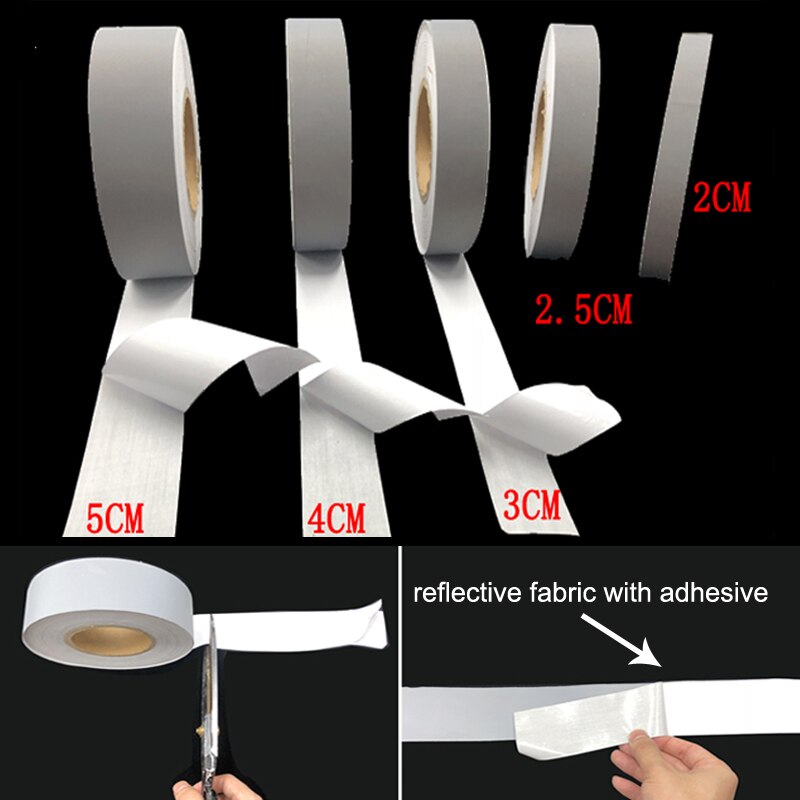 Tela reflectante con adhesivo, tela de muchos tamaños, ISO 20471