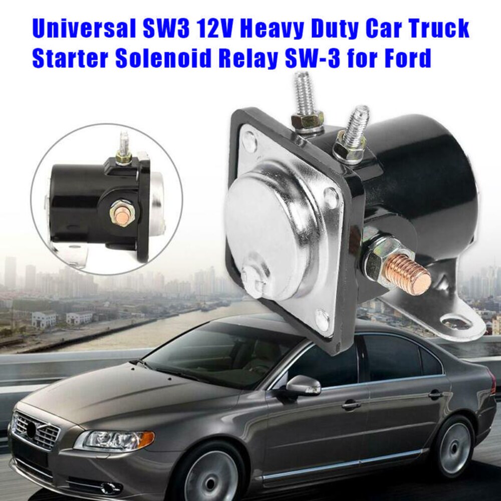 Relé solenoide SW3 SW-3 de gran resistencia para coche, relé de arranque de camión, 4 terminales para Ford 12V, Accesorios de reparación de reemplazo Universal para coche