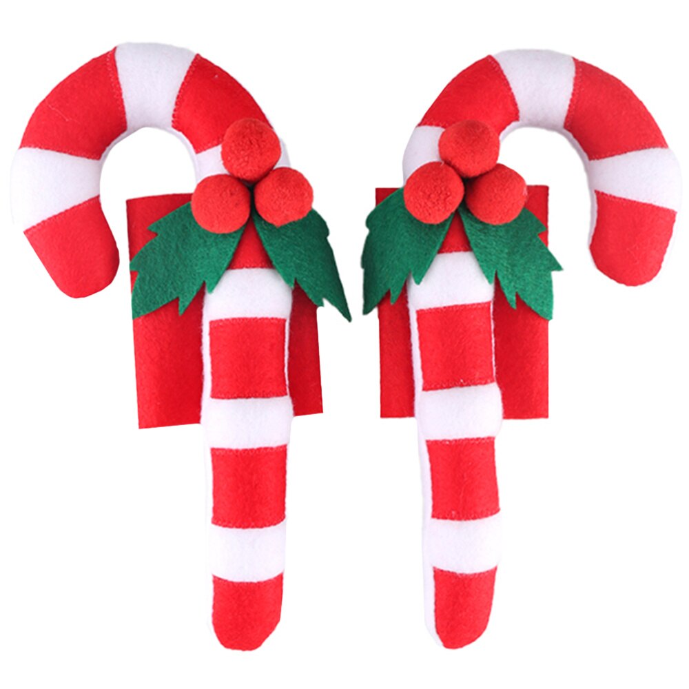 1 Paar Kerst Koelkast Handvat Covers Mooie Wandelstok Deur Handvat Handschoenen