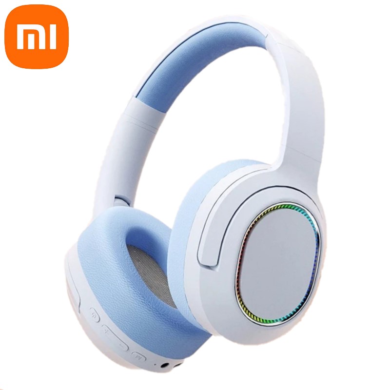 Xiaomi P2963 Cuffie senza fili Cuffie Bluetooth pieghevoli Auricolari da gioco HIFI stereo 9D Cuffie con riduzione del rumore con microfono Nuovo: Cielo Blu