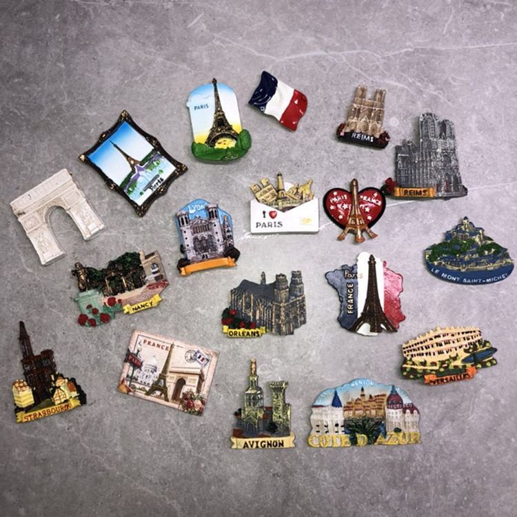 3d harpiks kjøleskapsmagnet eiffeltårnet fransk paris tur souvenir kjøleskap magneter avtagbar kjøkkenmagnet klistremerke hjemmeinnredning
