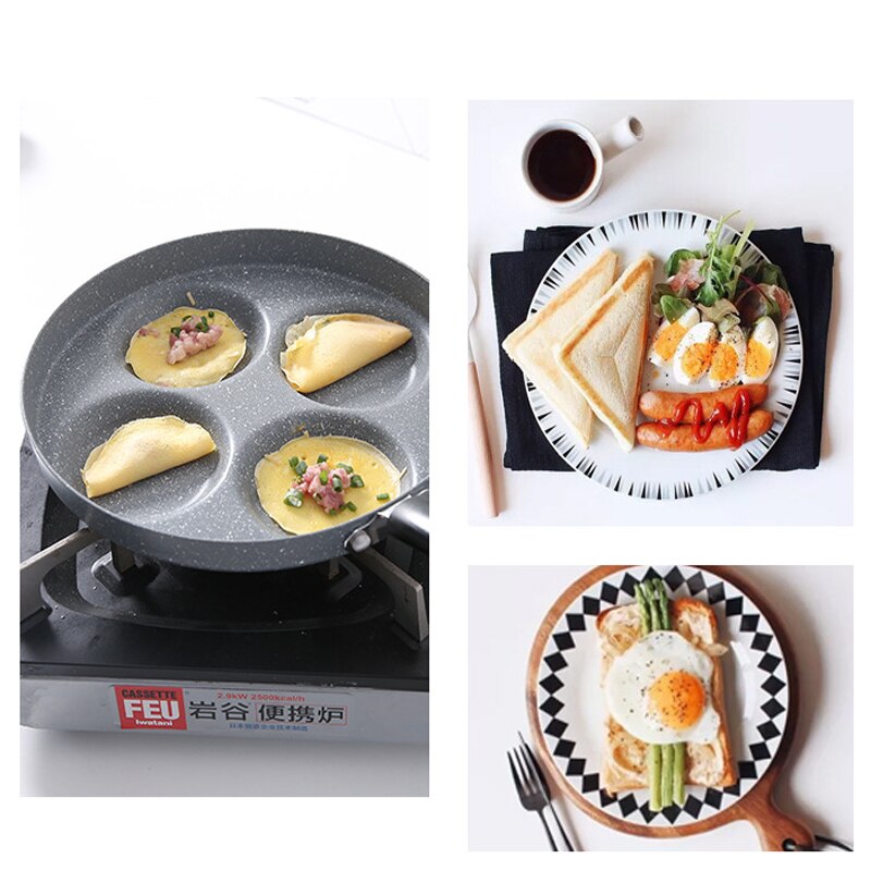 Non-stick Omelet Pan for Eggs Cake Ham Frying Pans No Oil-smoke Grill Pan Cooking Pot Kitchenware Tools
