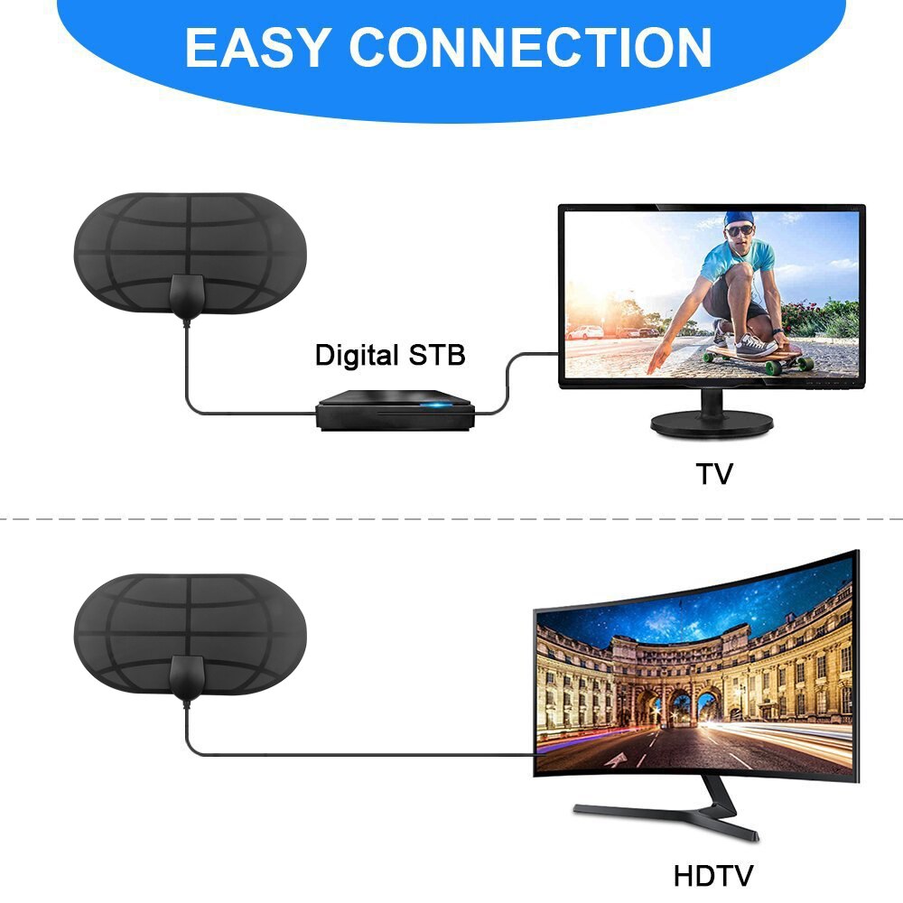 Inomhus 980 miles räckvidd antennförstärkare signalförstärkare digital antenn tv antenn hdtv antenn 4k lokal kanal sändning