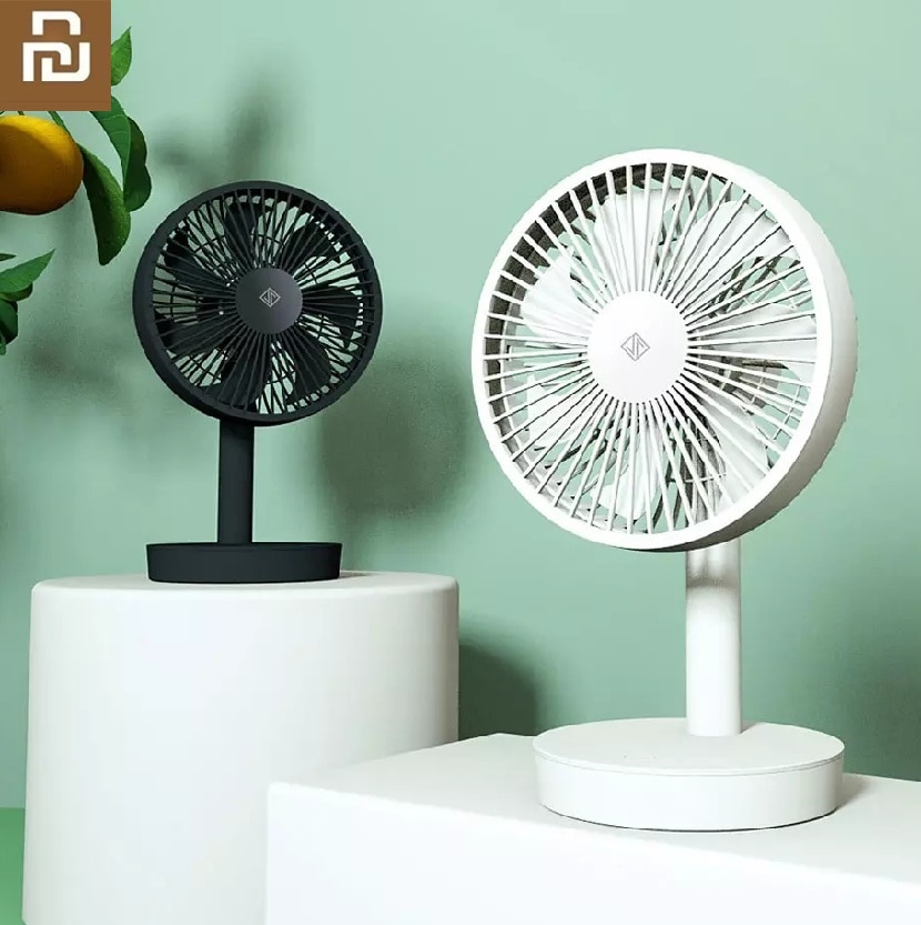 Für xiaomi Jipin Desktop Tisch Fan 4000mAh 5W USB Aufladbare 4 geschwindigkeit 7-blatt lupin super wind lüfter Für Büro Student
