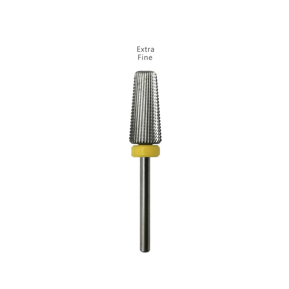 Broca de carburo de tungsteno para uñas, 7 tipos de brocas para pulidora de uñas, accesorios para manicura Nail Art, revestimiento de plata cónico: XF