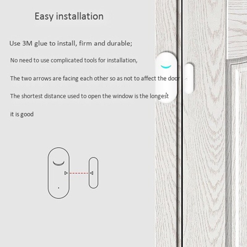 Tuya wifi dør og vindue sensor dør netic smart home remote home anti-tyveri dør og vindue isolation alarm