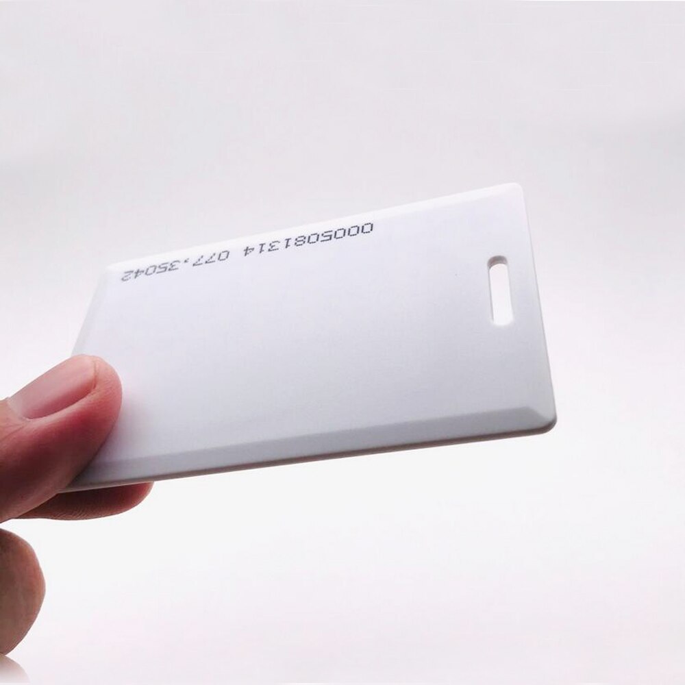 Tarjeta inteligente de acceso RFID, 25 unids/lote, 1,8mm, 125KHz, identificación inductiva, Tarjeta blanca para el sistema de Control de acceso, tiempo y atención aparato