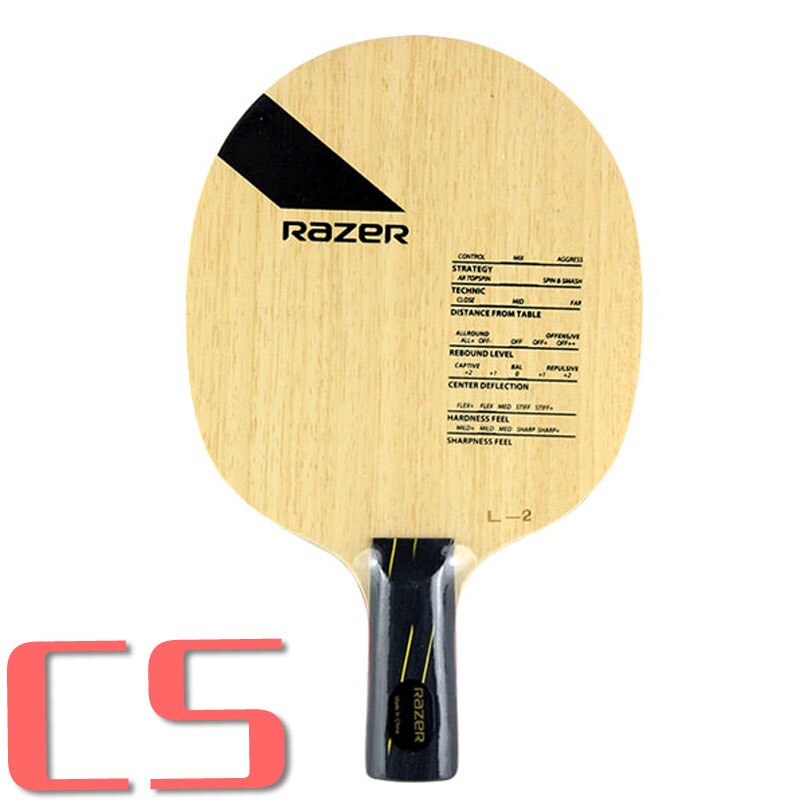 Razer L2 L-2 tennis da tavolo di carbonio pianoforte pianoforte di formazione pavimento tennis da tavolo professionale per ping-pong: CS  corto maniglia