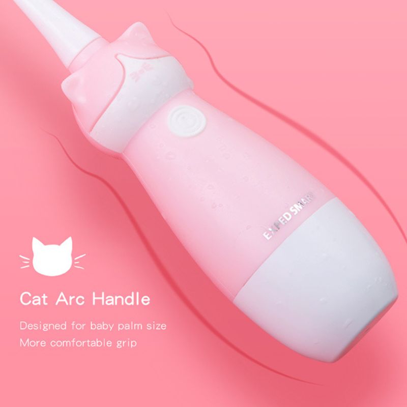 Cepillo de dientes eléctrico para niños, cabeza pequeña, pelo suave para niñas, cepillos de dientes sónicos, Mango antideslizante resistente al agua