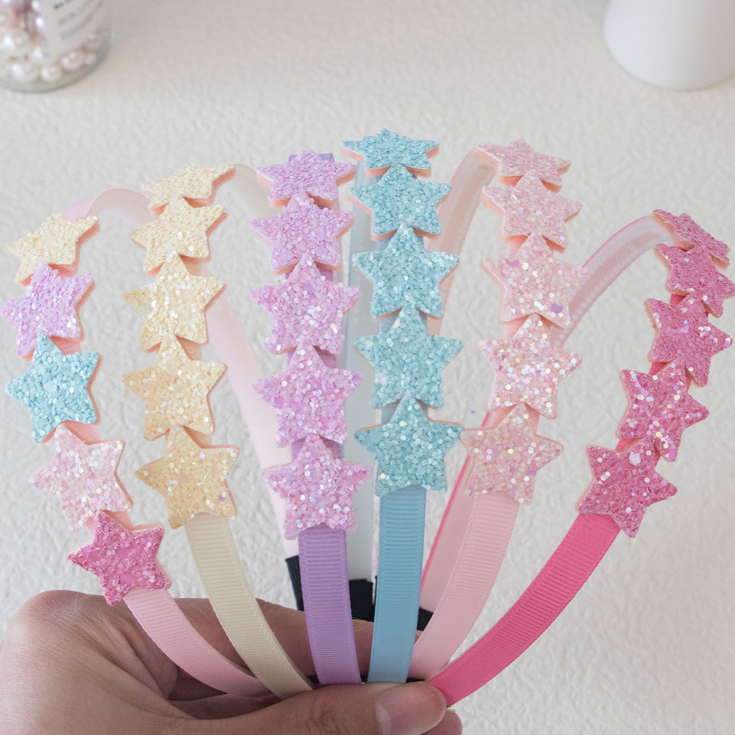 1 diademas bonitas con forma de estrella brillante para niñas, diademas con forma de estrella brillante, accesorios para el cabello para niños
