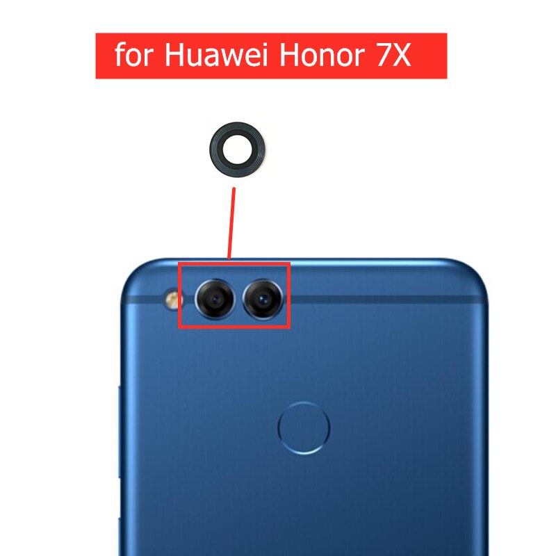 2pcs for Huawei Honor 7X Back Camera Glass Lens Rear Camera Glass with Glue for Huawei Honor 7X Replacement Repair Spare Parts