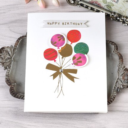 4pcs Flower Mini Greeting Card Happy Birthday Small Card Kids Good Luck Message For You Card: MINI-1921 II 01