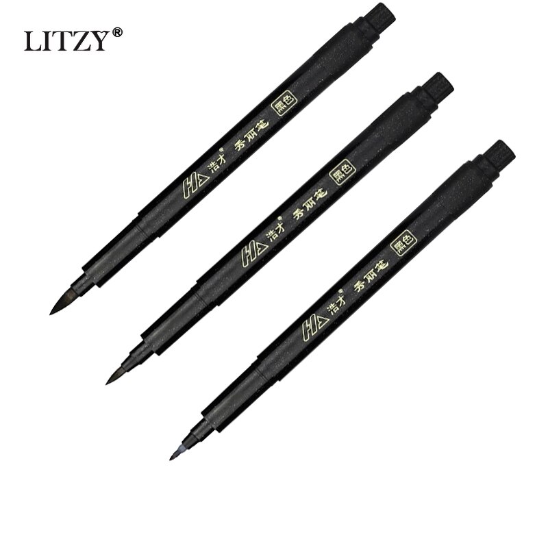 1/3pcs ltifunction Brush Pen Calligraphy Pen Markers Art Writing Office School Supplies Stationery Drawings Sketch Lettering Pen