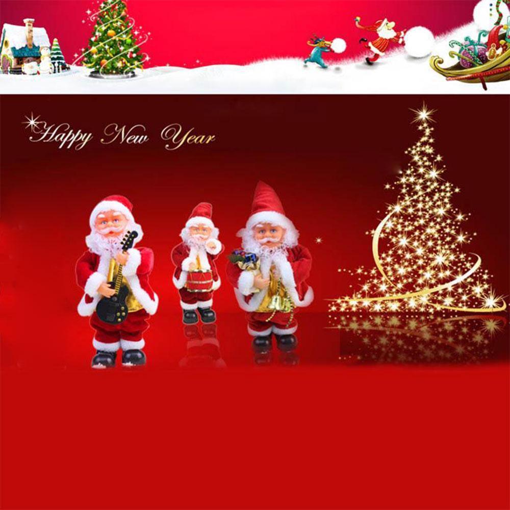 Elektrisk julemanden dukke legetøj julesang musikalsk juledans legetøjsbelysning til børn santa legetøjsdukke e9 z 5