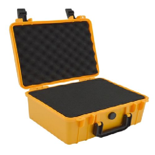 Draagbare Plastic Box Multifunctionele Koffer Multifunctionele Bescherming Opslag Tool Hardware Apparatuur Veiligheid Toolbox: Yellow with sponge