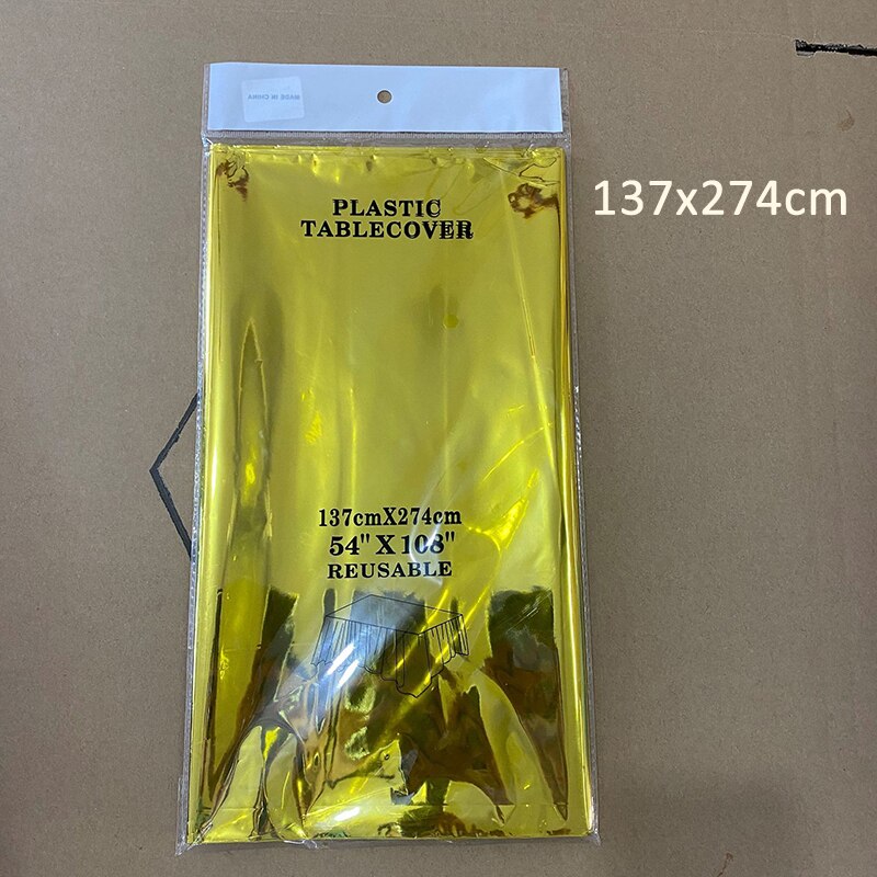 1 stk engangsdekor til duken til bryllupsdagsfest aluminiumsfolie borddeksel kjøkkenutstyr 137*274cm: måke