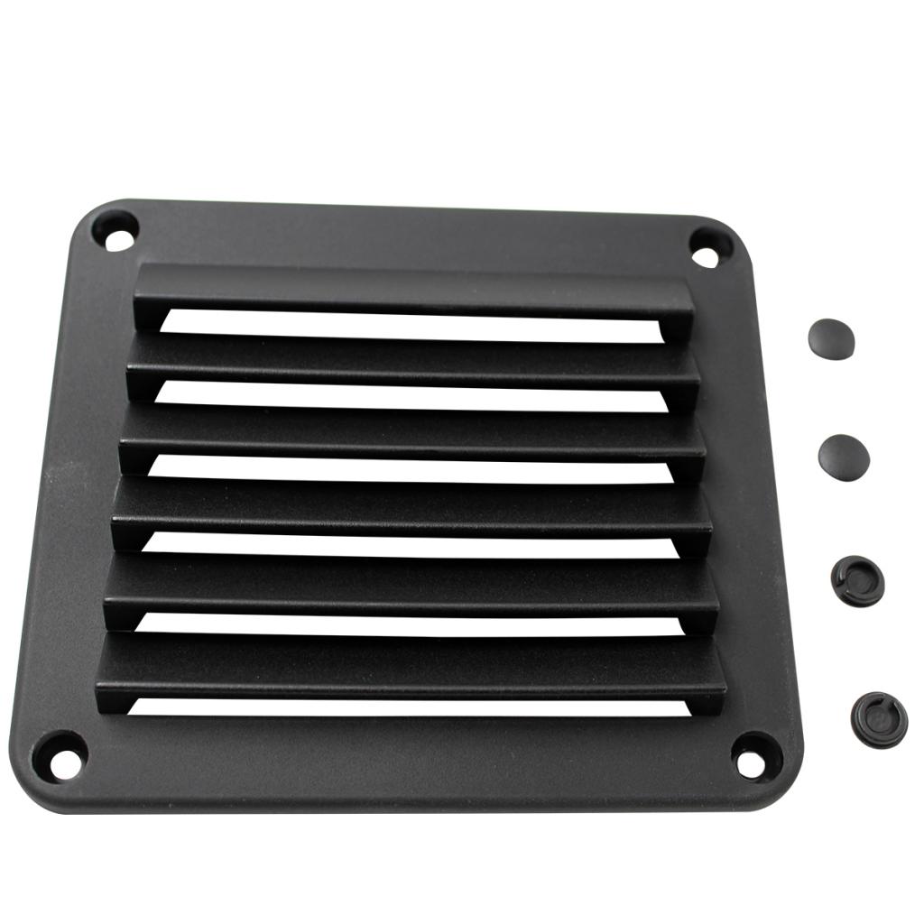 Black ABS Louvered Plastic Vent 5-1/2' X 4-7/8' for Boat Injection-molded ABS plastic White plastic vent