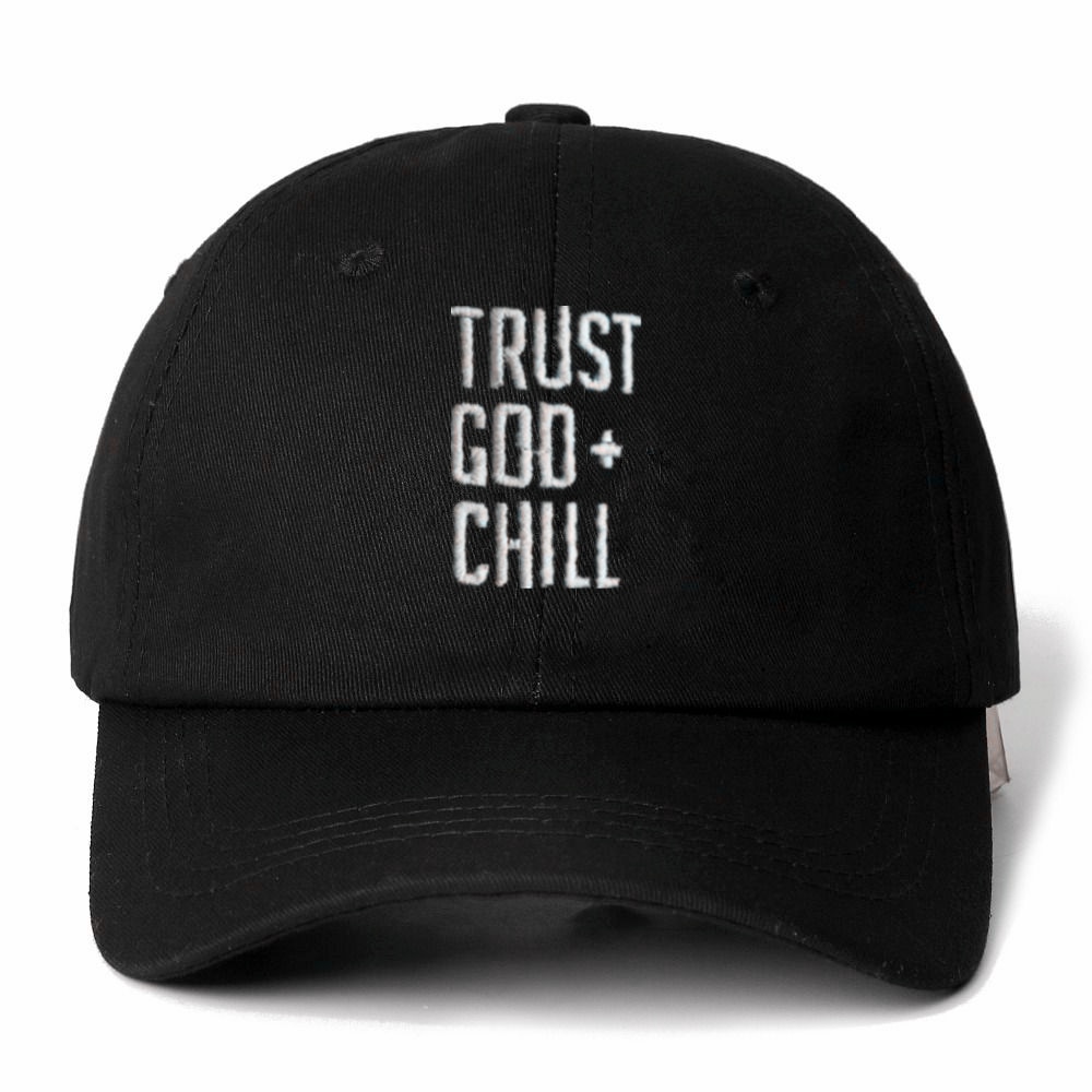 Brand trust god + chill snapback cap bomull baseball cap for menn kvinner justerbar hip hop far lue bein garros