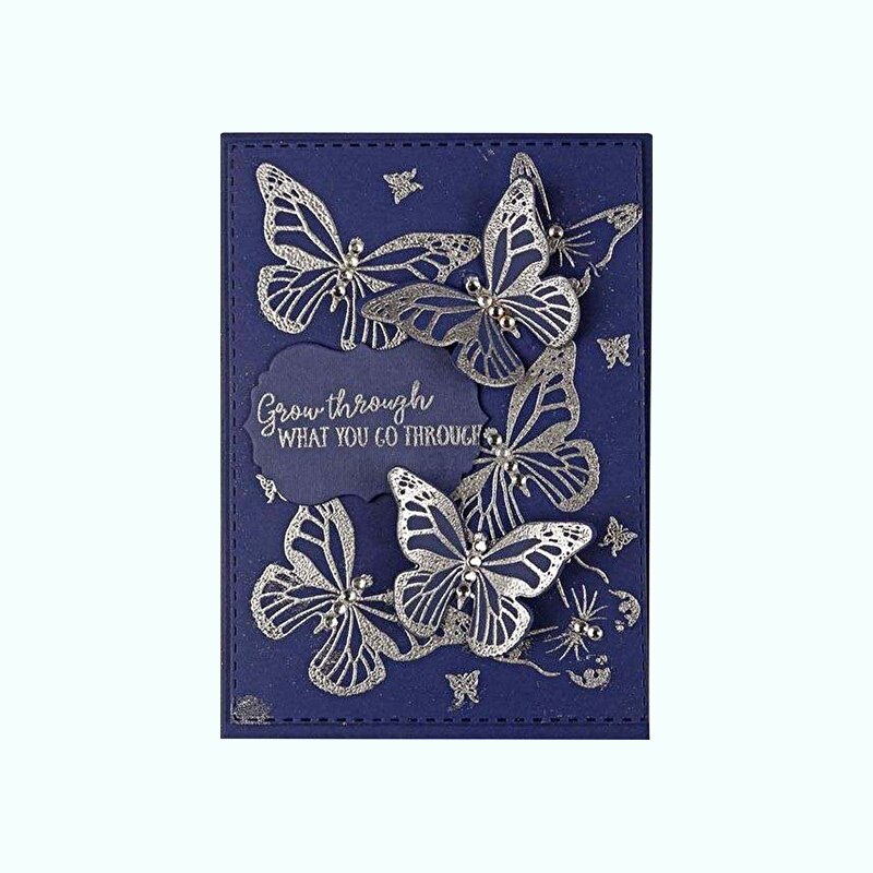 Hääkutsu perhonen metallinleikkaus stensiilit malli scrapbooking-albumiin kohokuviointi sisustus tee itse metalli käsityöt