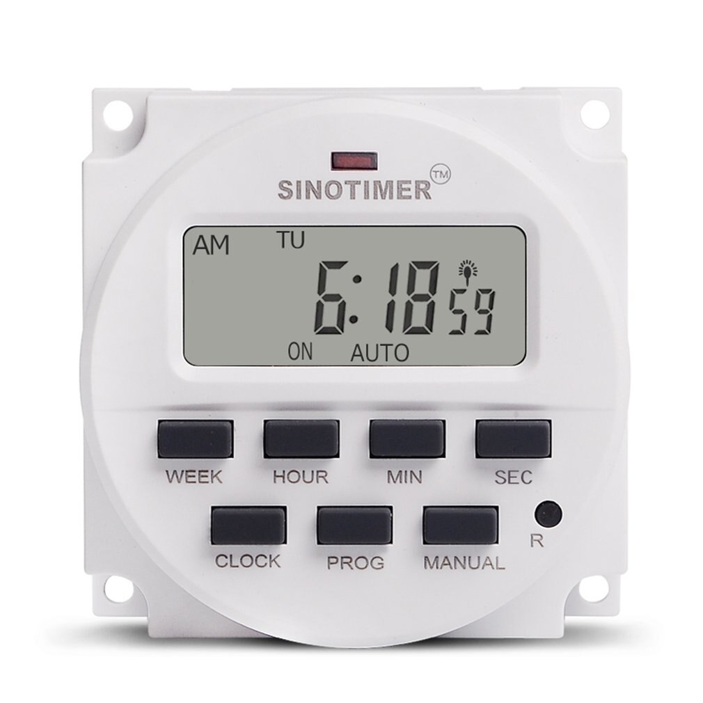 SINOTIMER-Temporizador Digital programable para dispositivos eléctricos, temporizador de Control de relé para dispositivos eléctricos, 8 ajustes de encendido/apagado, 220V, semanal, 7 días: 220v