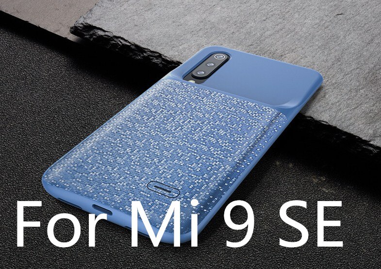For Xiaomi Mix 2 Battery Charger Case for Xiaomi Mi 8 9 SE Mix 2 2s 6 6XBackup Power Bank 5500mah External Charger Cover Case: Blue For Mi 9 SE