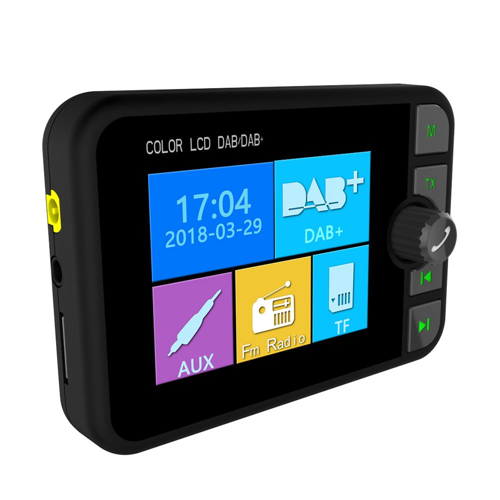 Mini Dab Digitale Radio Ontvanger Bluetooth MP3 Muziekspeler Kleurrijke Lcd-scherm Fm-zender Adapter Voor Auto Accessoires