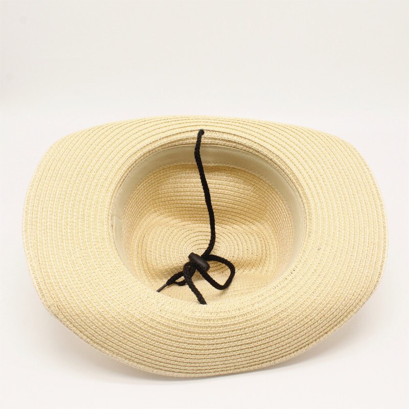 Sombrero panamá de paja para hombre y mujer, Sombrero de paja con visera para playa, Sombrero fresco de Jazz Trilby