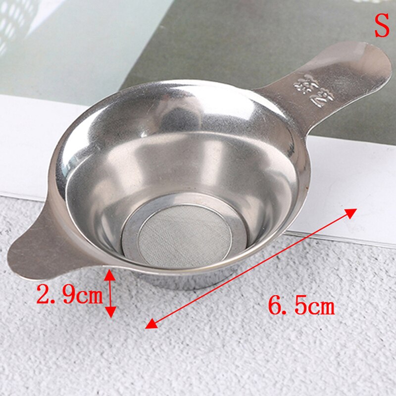 Filtre d'entonnoir de feuille de thé de Kungfu chinois de maille Fine de passoire à thé d'acier inoxydable 1Pc: S