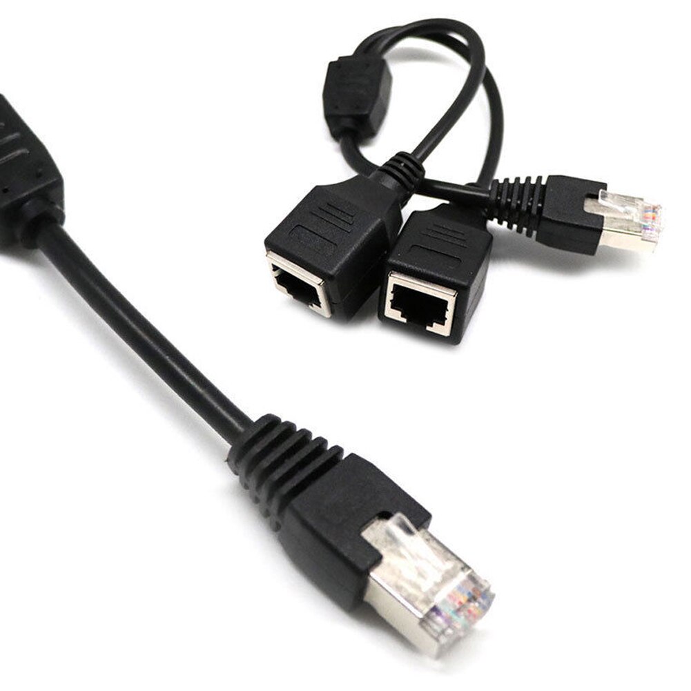 Ethernet Splitter Adapter 0.3 M Laptop Ethernet Network Adapter with Network Cable Extension Cable