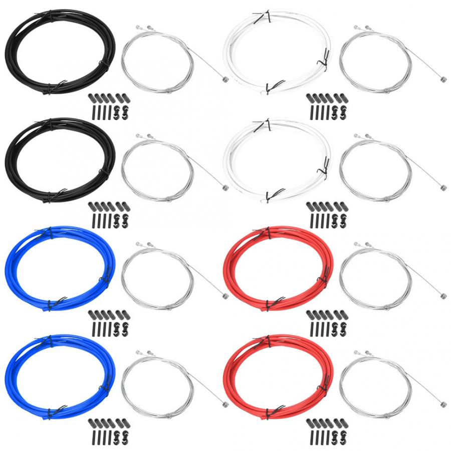 Bicycle Brake Shift Cable Line Wire Housing Set Bike Shifting Housing Cable Derailleur Line Cap Kits Bike Brake Line Accessories
