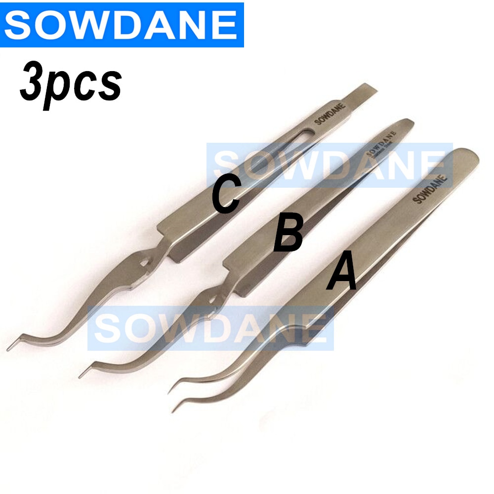 3 Pcs Dental Orthodontische Posterior Mondbuis Bonding Tweezer Houder Placer Rvs Orthodontische Tool