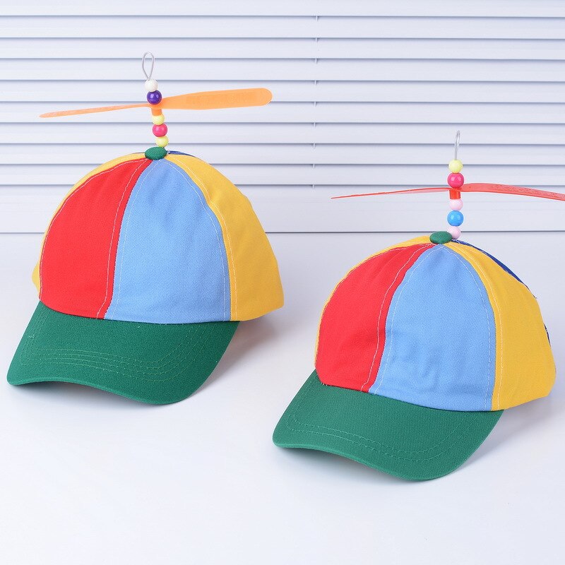 Bamboo Dragonfly Patchwork Baseball Cap Kids Helicopter Propeller Funny Adventure Dad Hat Snapback Hat Kids Baseball