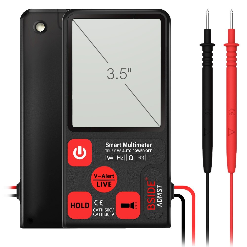 ADMS7 Spannung Tester 3,5 ''Große LCD Digital Smart Multimeter 3-Linie Display TRMS 6000 Zählt DMM mit Analog balken