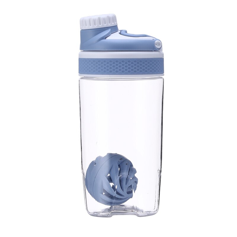 750ml proteinpulver shake flaske blandeflaske sport fitness protein shaker sport drikkeflasker med håndtak: 700ml / Blå