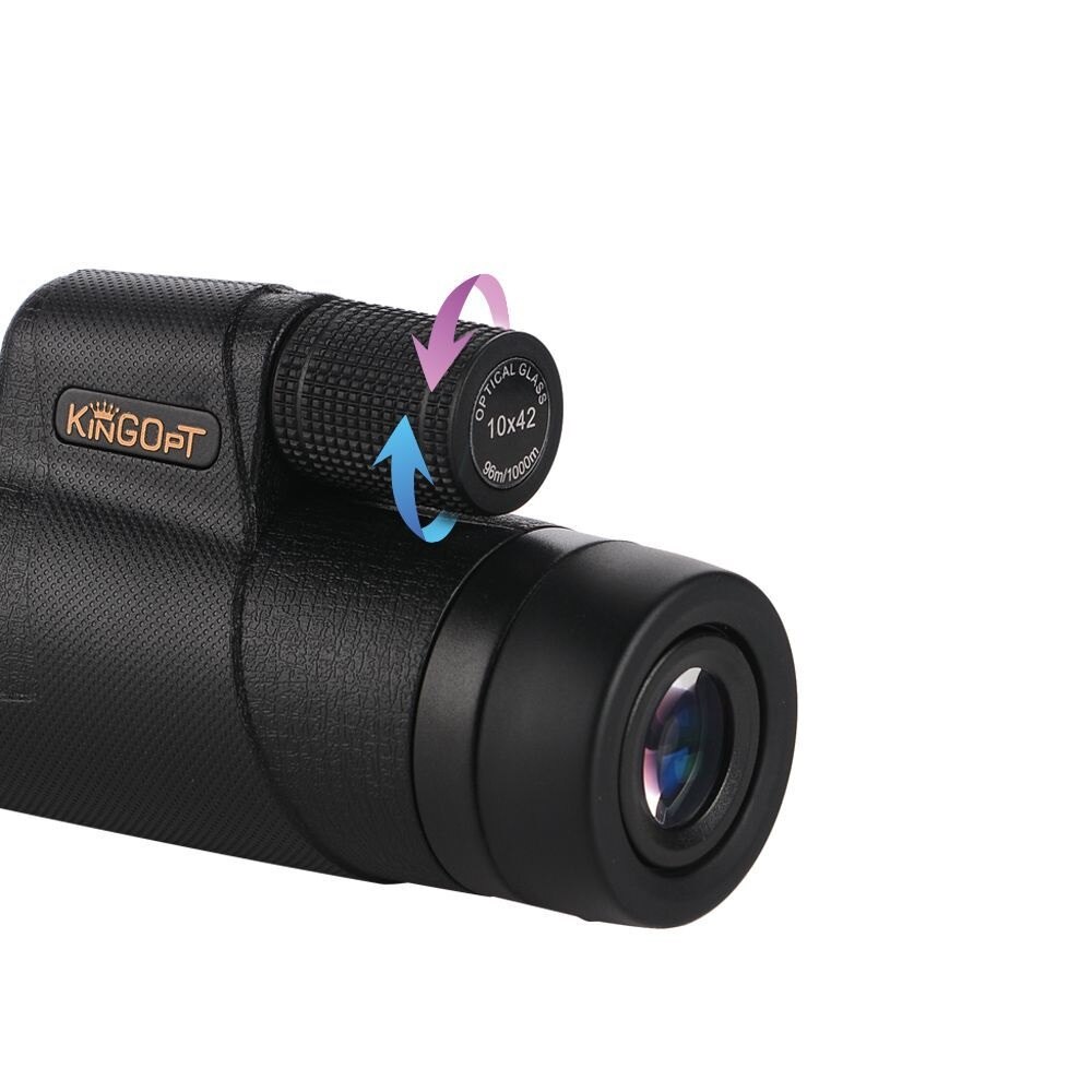 Wide Angle Waterproof 10x42 Monocular with Tripod and Adapter for Phone High Definition Full Multi Coating Telescope