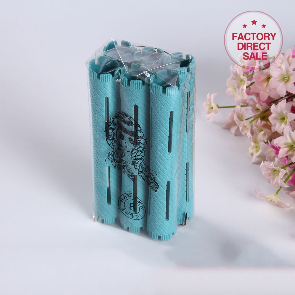 Rulos rizadores de pelo largo, varillas de permanente fría, barra ondulada, herramientas de peinado para peluquería, herramienta de bricolaje para el hogar, oferta UN720, 6 unids/lote por paquete