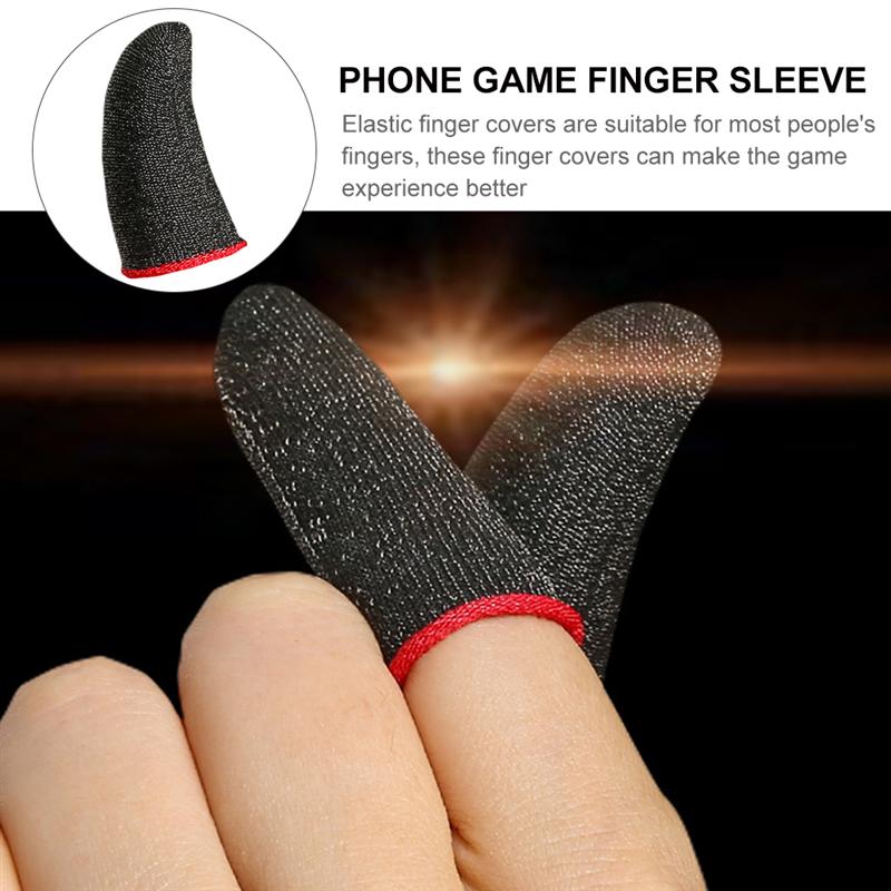 10 stk mobilspil svedtætte fingre handsker berøringsskærm tommelfinger finger ærme