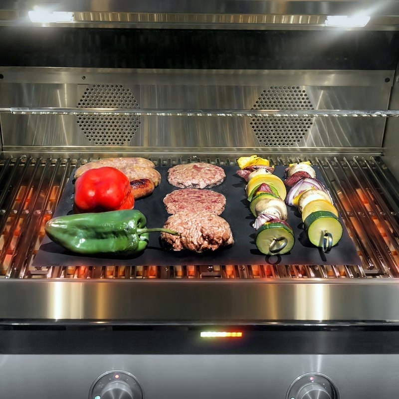 Bbq Accessories Barbecue Mat Barbecue Outdoor Cooking Reusable Non-stick Pad DIY Baking Tray 40 * 30cm PTFE Grill Mat Tools