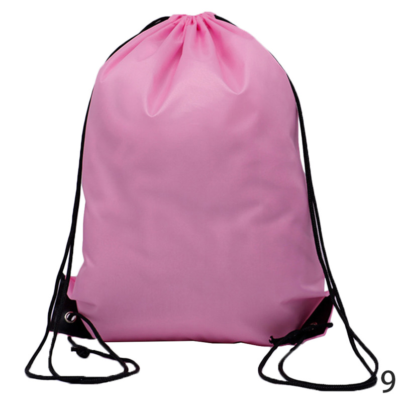 freundlicher Tragbare Wasserdichte Sport Tasche Verdicken Kordelzug Gürtel Reiten Rucksäcke Fitnessstudio Kordel Schuhe Taschen tanzen Ballett PE Rucksack: Rosa